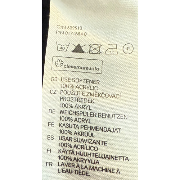 H&M Divided Womens Sweater XS Black Gray Colorblock Striped Long Sleeve Tunic - Picture 5 of 6